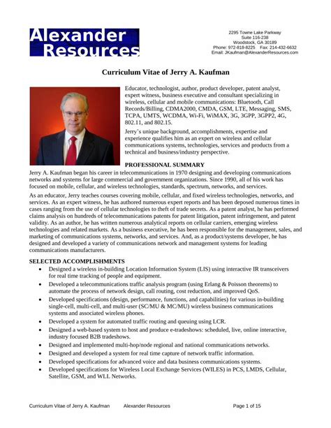 Alexander Kaufman: Curriculum Vitae of an Academic Trailblazer