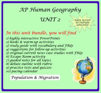 Unit 2 AP Human Geography: Population and Migration Key Concepts and Case Studies Applications in Real-World Scenarios Conclusion