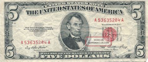 How Much Is a Five Dollar Bill From 1953 Worth?
