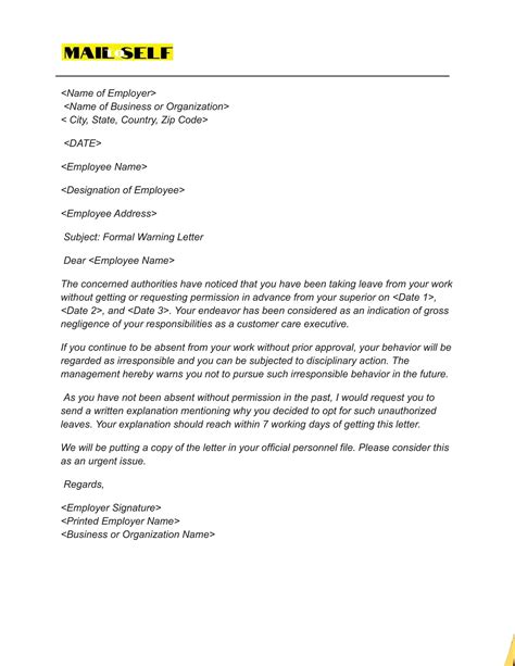 Sample Letter of Non-Attendance at ASU