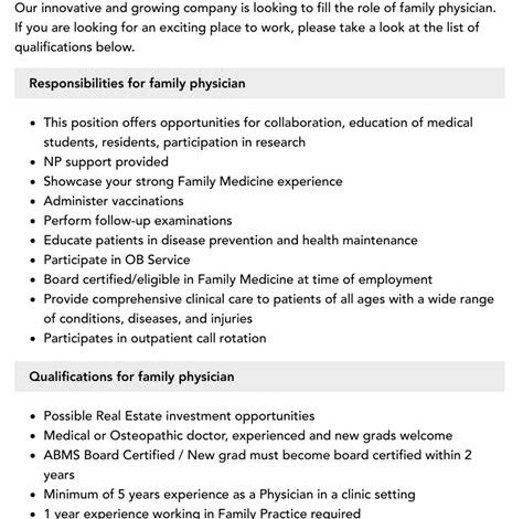 Family Physician Job Duties: A Comprehensive Guide