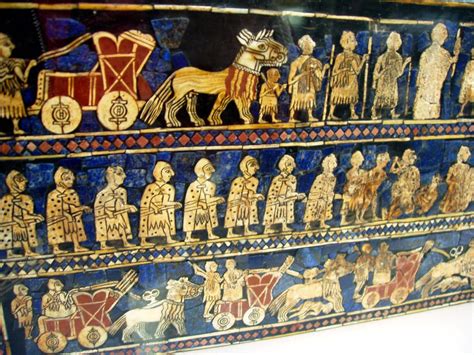 The Sumerian Standard of Ur Shows Scenes of Ancient Life and Warfare