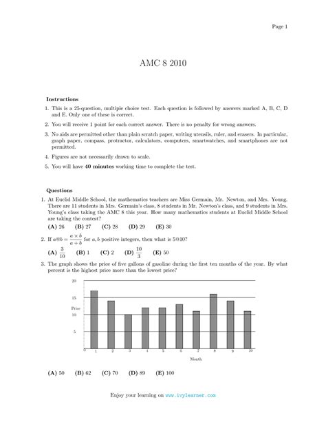 AMC 8 2010: A Comprehensive Analysis and Preparation Guide
