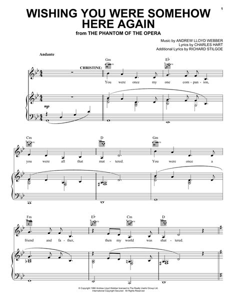 Heart’s Echo: Sheet Music’s Timeless Plea, “Wishing You Were Somehow Here Again”