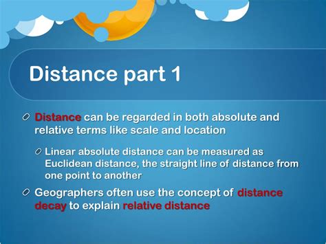 AP Human Geography Definition of Absolute Distance