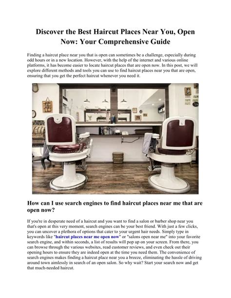 Good Places to Get a Haircut: A Comprehensive Guide