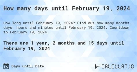 30 Days from February 19, 2024: A Countdown to a Transformative Future