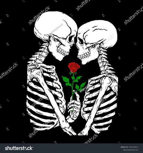 Skeleton Couple Drawing