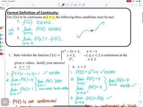 1.11 Defining Continuity at a Point