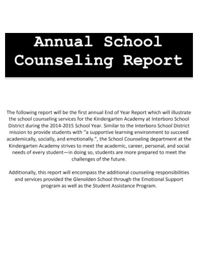 How Counselors Fill A School Report