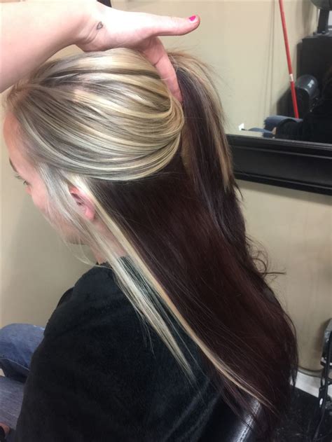 Black Hair with Brown Underneath: A Timeless Contrast