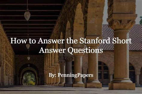 Five Things that are Important to you Stanford