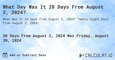 How Long Until August 5?