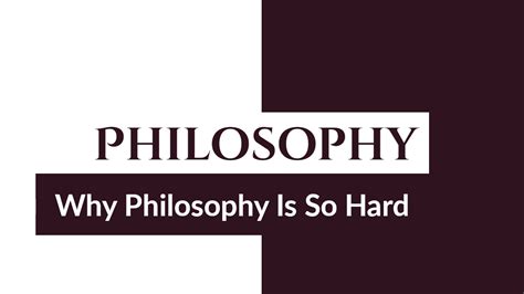 Is Philosophy Hard?