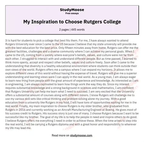 Rutgers Honors College Essay: Writing the Perfect Narrative