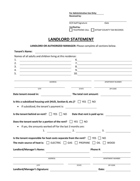 Non-Relative Landlord Statement: Navigating the Rental Market with Clarity