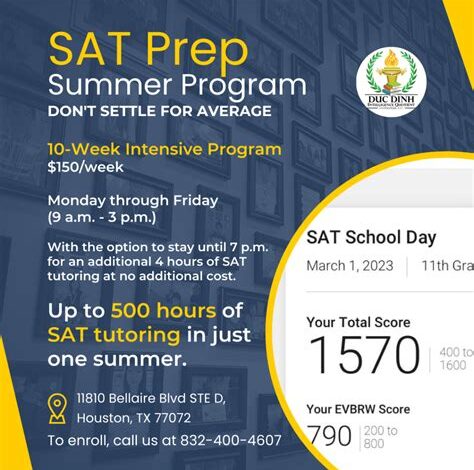 SAT Prep Summer Camp 2024: Bay Area, CA