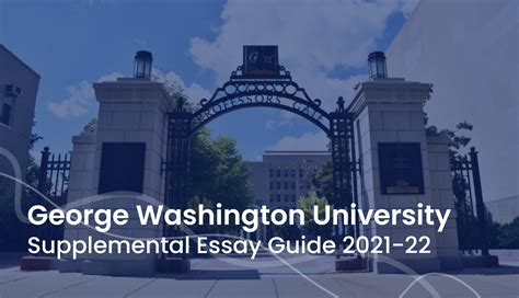 George Washington Supplemental Essays: A Comprehensive Guide to Success