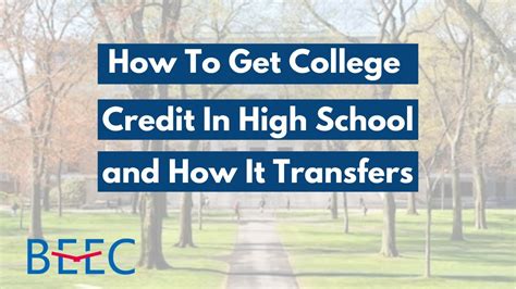 UC’s Transfer Credit for High School Students