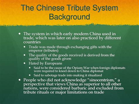 Chinese Tribute System: A Synopsis for AP World History