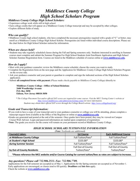 Middlesex County College Fall 2024 Registration: Comprehensive Guide