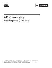 2022 AP Chemistry Free-Response Questions: A Comprehensive Guide