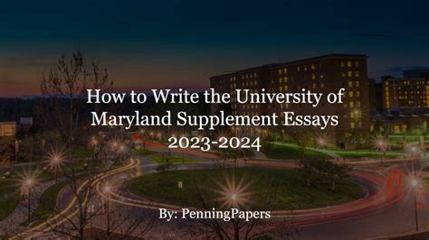 UMD Supplemental Essays: A Comprehensive Guide