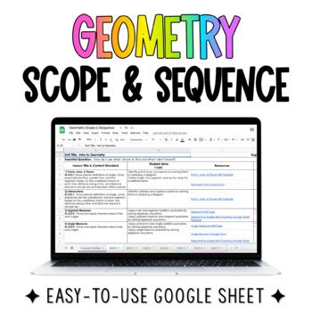 High School Geometry Scope and Sequence: A Comprehensive Guide for Students and Educators