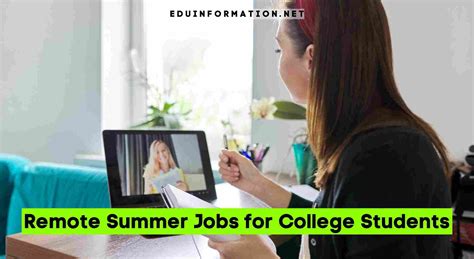 Remote Summer Jobs for College Students: A Guide to Earning from Home