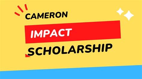 Cameron Impact Scholarship: Transforming Lives, Inspiring Change