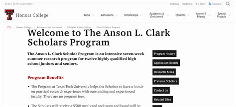 Anson Clark Scholars: Unlocking Future Success Key Statistics Related to Anson Clark Scholars Table 1: Anson Clark Scholarship Benefits Table 2: Anson Clark Scholars Selection Criteria Table 3: Anson Clark Scholars Outcomes Table 4: Strategies for Success for Anson Clark Scholarship Applicants