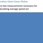 The Two Measurements Necessary for Calculating Average Speed