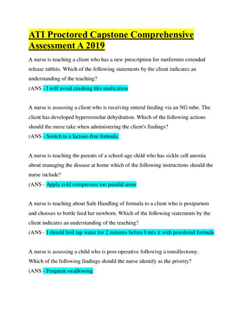 ATI Practice Assessment A: Your Comprehensive Guide to Success