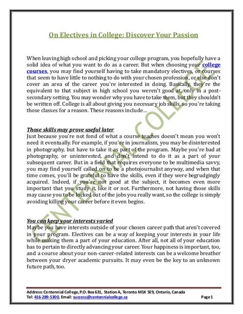 Electives in College: Exploring Your Passions and Broadening Your Horizons
