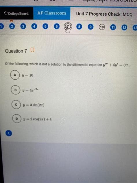 Unit 7 Progress Check MCQ