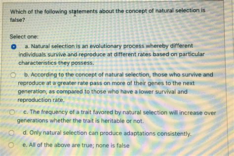 Which of the following statements about natural selection is true? Which of the following statements about natural selection is true: True or False? Common Mistakes to Avoid When Understanding Natural Selection How Natural Selection Works: A Step-by-Step Approach Why Natural Selection Matters Benefits of Natural Selection Conclusion