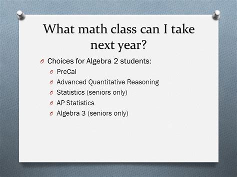 What Math Class Do Seniors Take?