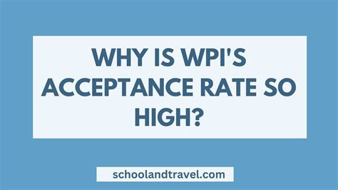 Why is WPI Acceptance Rate So High?