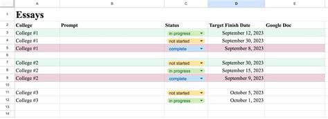 College Apps Spreadsheet Template: The Ultimate Organizer for a Stress-Free Application Season