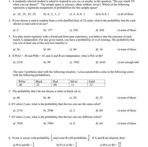 Unit 6 2012 Multiple Choice AP Statistics