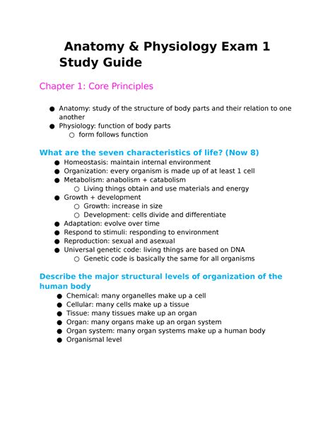 Anatomy and Physiology Exam 1: Conquer the Challenge with Confidence
