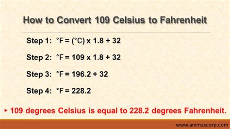 What is 109 Degrees in Celsius?