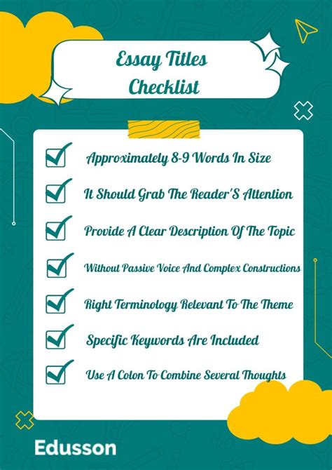 How to Name an Essay: The Ultimate Guide to Creating Captivating Titles The Importance of a Great Essay Title The Art of Crafting a Perfect Title 4 Tips for Generating Creative Title Ideas Examples of Effective Essay Titles Conclusion