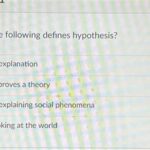 Which of the Following Defines a Hypothesis?