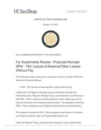 UC San Diego Leave of Absence: A Comprehensive Guide