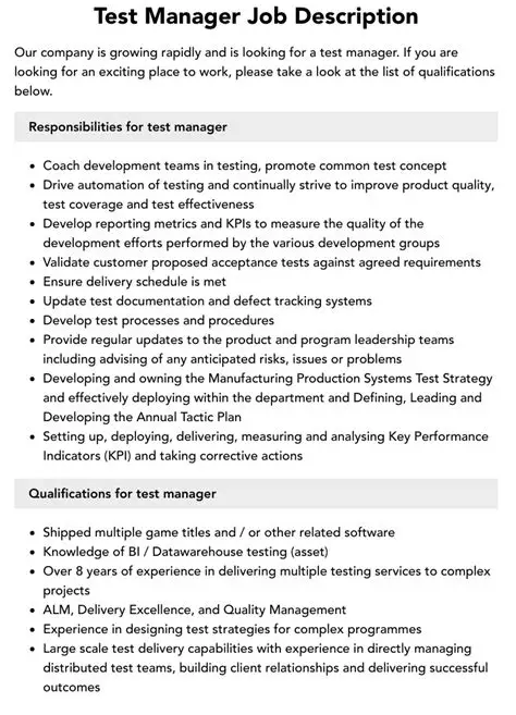 Test Manager Jobs: A Comprehensive Guide to a Rewarding Career in Quality Assurance