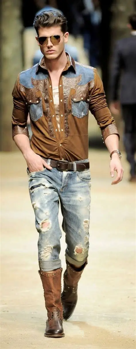 Guys Wearing Cowboy Boots: A Timeless Fashion Statement