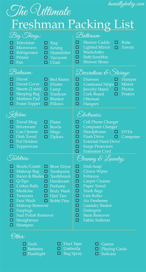 College Packing List for Guys: The Ultimate Printable Guide