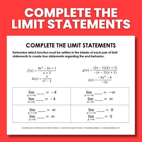 How is End Behavior Determined Limit Statements?