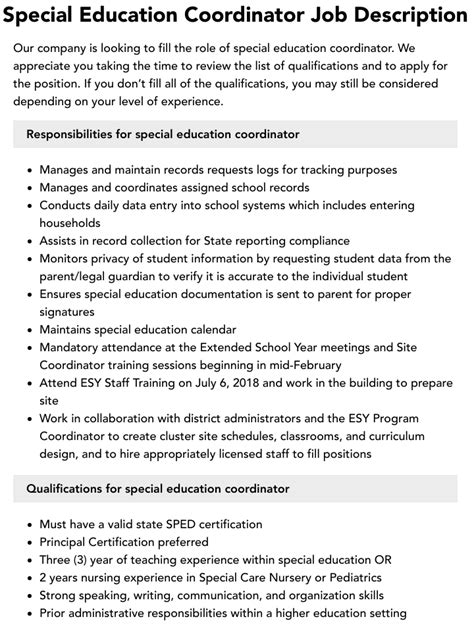 Special Ed Coordinator Jobs: A Comprehensive Guide to Finding Your Dream Role